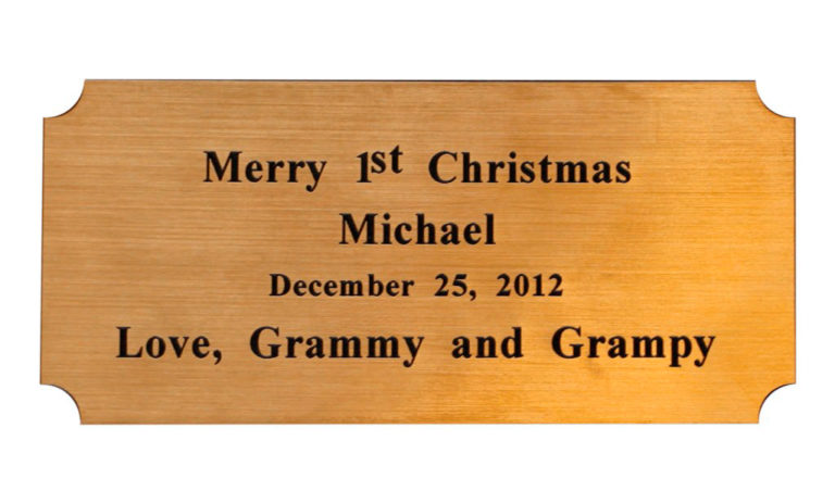custom engraved name plate for reproction hope chest